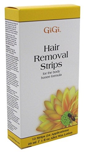 Gigi Strips Body Hair Removal 12 Strips 24 Applications 2 Pack